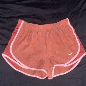 Nike Women’s Coral-Trim Pink Athletic Running Shorts